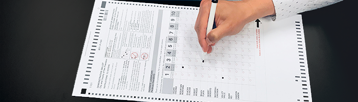 voter marking new ballot